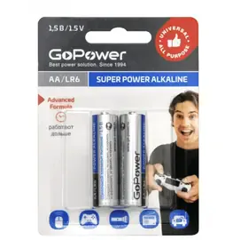 Элемент питания GoPower AA/LR6 Super Power AA (2 штуки)