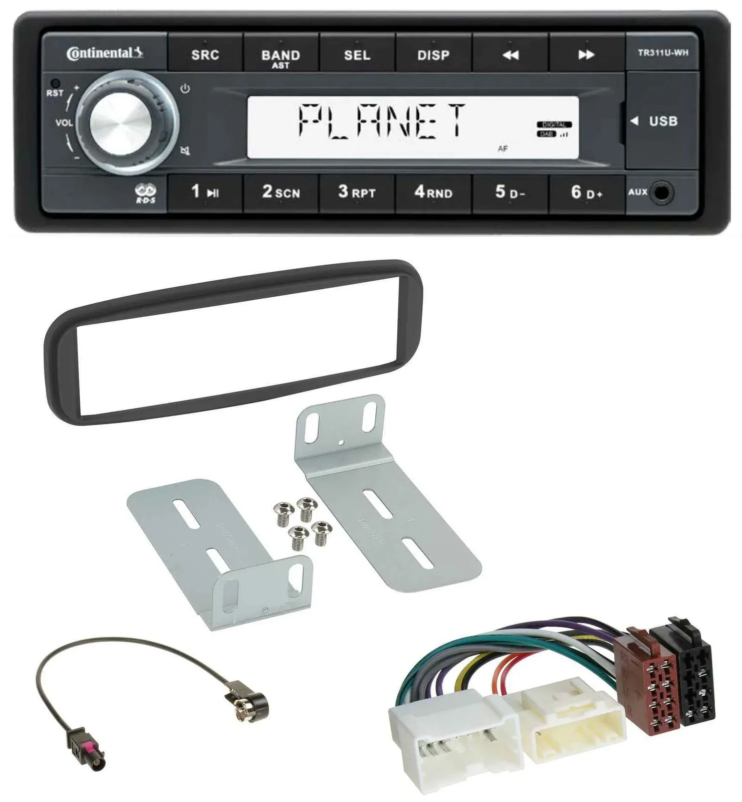 Continental USB MP3 AUX 1DIN Autoradio für Renault Clio (2012-2017)