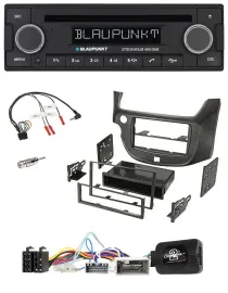 Blaupunkt Lenkrad Bluetooth DAB CD USB Autoradio für Honda Jazz ab 2014 dunkelgr