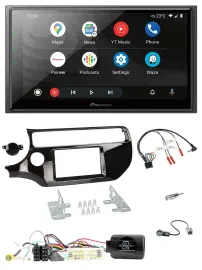 Pioneer USB 2DIN DAB Lenkrad Bluetooth Autoradio für Kia Rio UB 2017-2023 piano