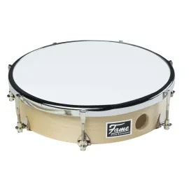 8 Zoll Frame Drum Handtrommel Holz Naturfarbe Hochglanz Synthetikfell Schlägel