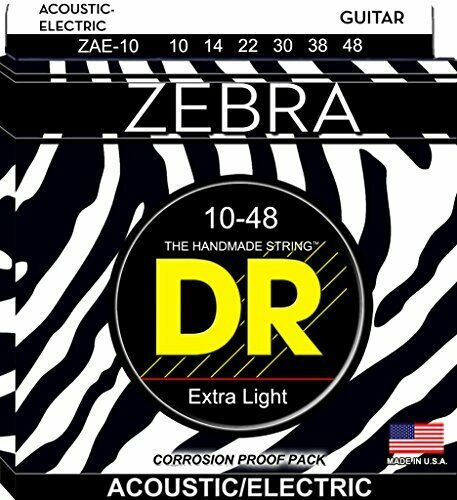 Струны для акустической гитары DR ZAE-10 Lite Zebra