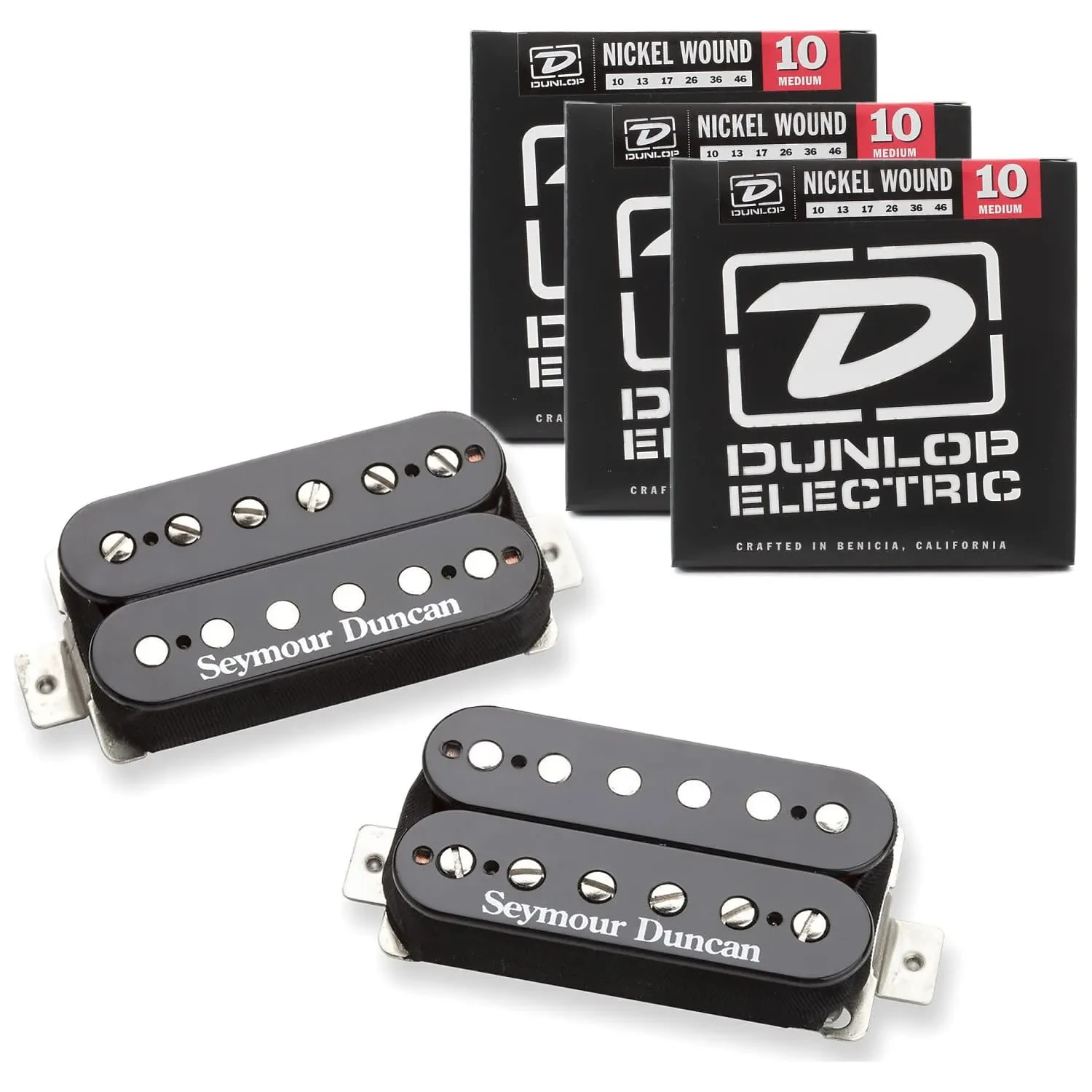 Звукосниматель для электрогитары Seymour Duncan Pearly Gates (набор) черный с 3 комплектами струн