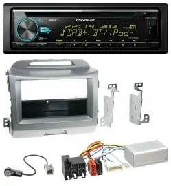 Pioneer DAB Lenkrad CD USB Bluetooth Autoradio für Kia Sportage 3 10-15 Navi sil