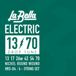 Струны для электрогитары La Bella HRS-D4 Nickel Electric 13-70