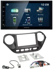 Kenwood 2DIN Bluetooth MP3 USB DAB Autoradio für Hyundai i10 ab 2013 AUX USB