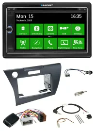 Blaupunkt Bluetooth 2DIN Lenkrad DAB USB TMC Navigation für Honda CR-Z 2010-2013