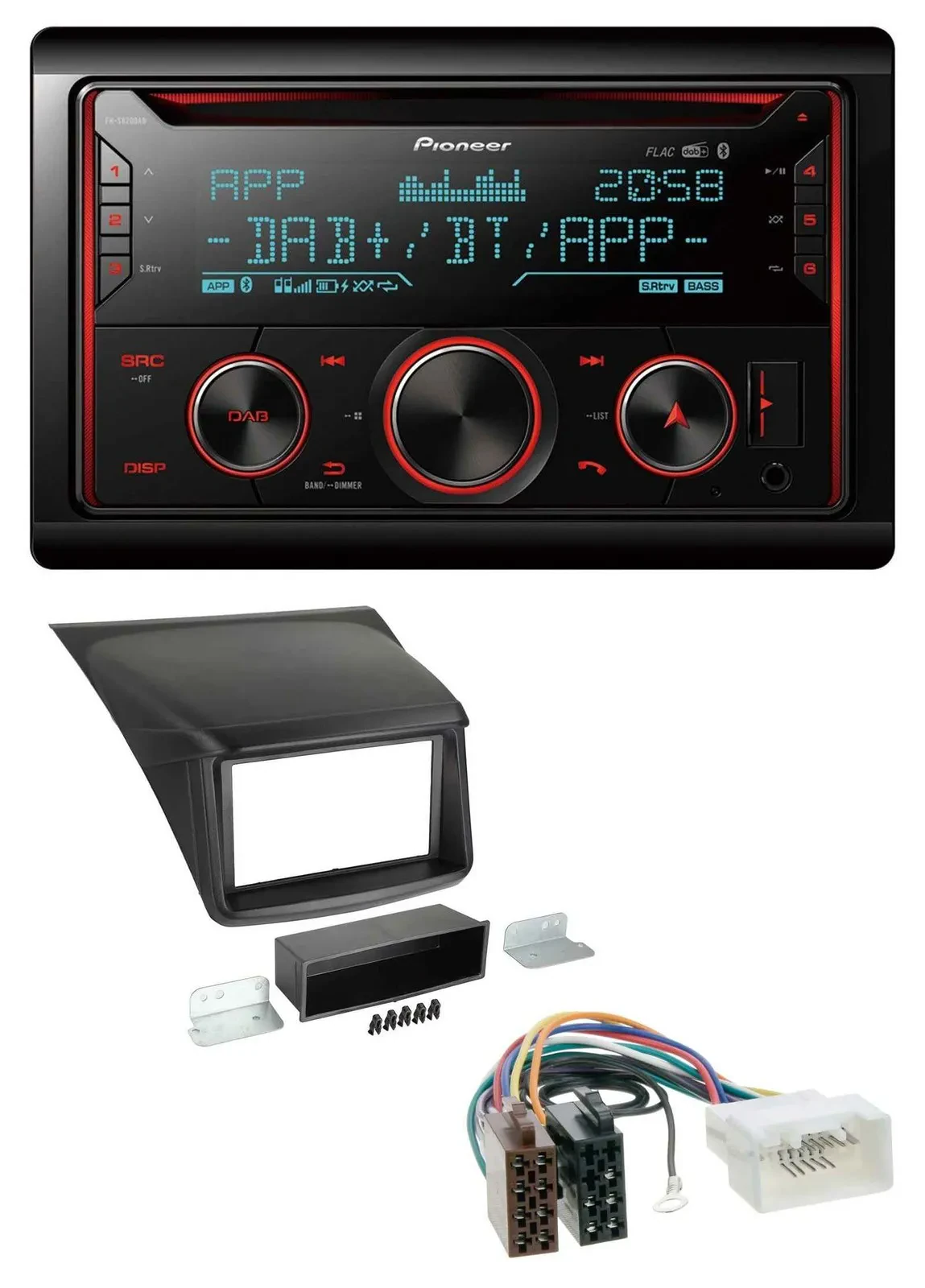 Pioneer 2DIN DAB MP3 Bluetooth USB CD Autoradio für Mitsubishi L200 2006-2015