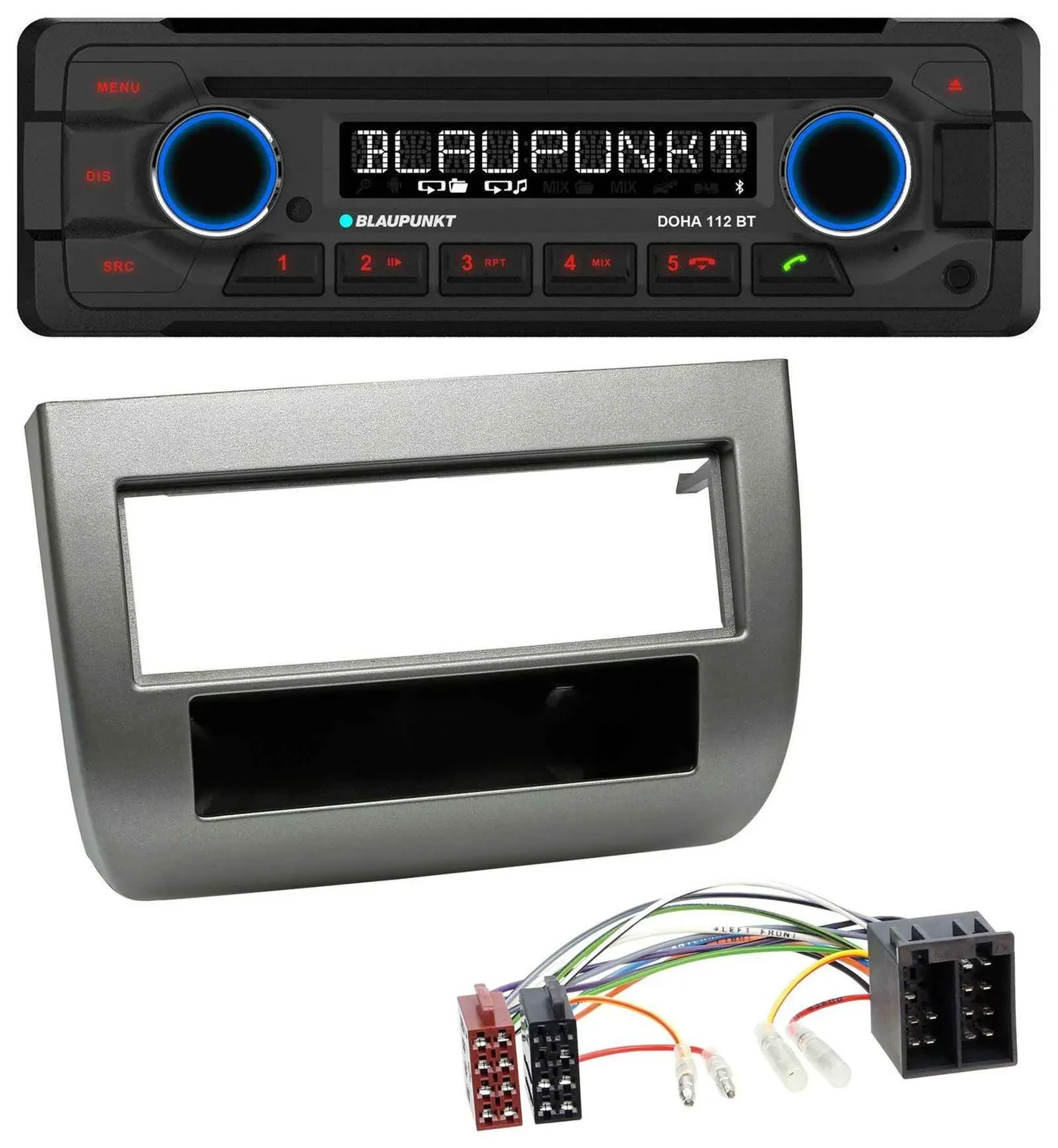 Blaupunkt AUX MP3 CD Bluetooth USB Autoradio für Lancia Y 843 03-11 dunkelsilber