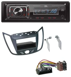 JBL SD AUX MP3 USB Bluetooth Autoradio für Ford C-Max / Kuga - dunkelgrau