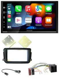 Kenwood DAB USB Bluetooth 2DIN MP3 Autoradio für Smart ForTwo 2010-2015 ISO