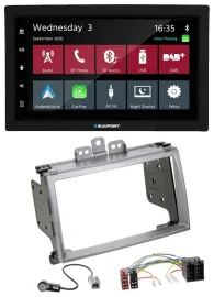Blaupunkt 2DIN MP3 USB Bluetooth DAB Autoradio für Hyundai i20 2009-2012 silber