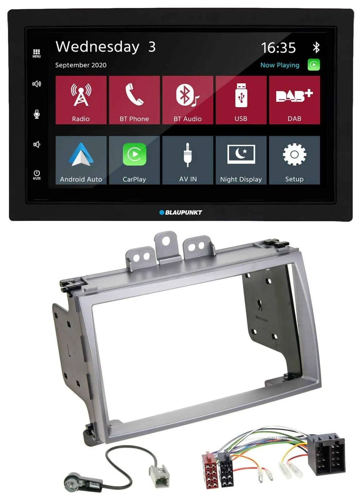 Blaupunkt 2DIN MP3 USB Bluetooth DAB Autoradio für Hyundai i20 2009-2012 silber