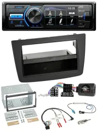 JVC Bluetooth Lenkrad USB DAB Autoradio für Alfa Mito 2008-2014 schwarz
