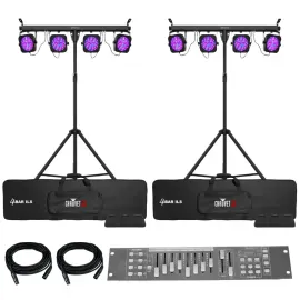 Chauvet DJ 4BAR ILS Complete Wash Lighting Pair & Obey 10 Controller idjnow