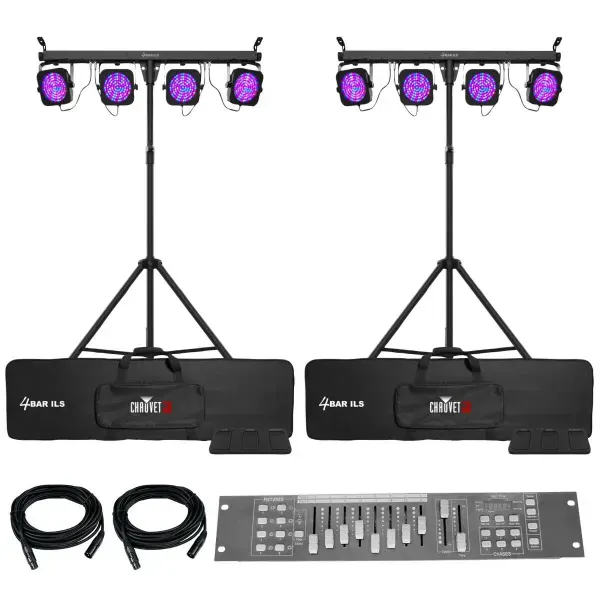 Chauvet DJ 4BAR ILS Complete Wash Lighting Pair & Obey 10 Controller idjnow