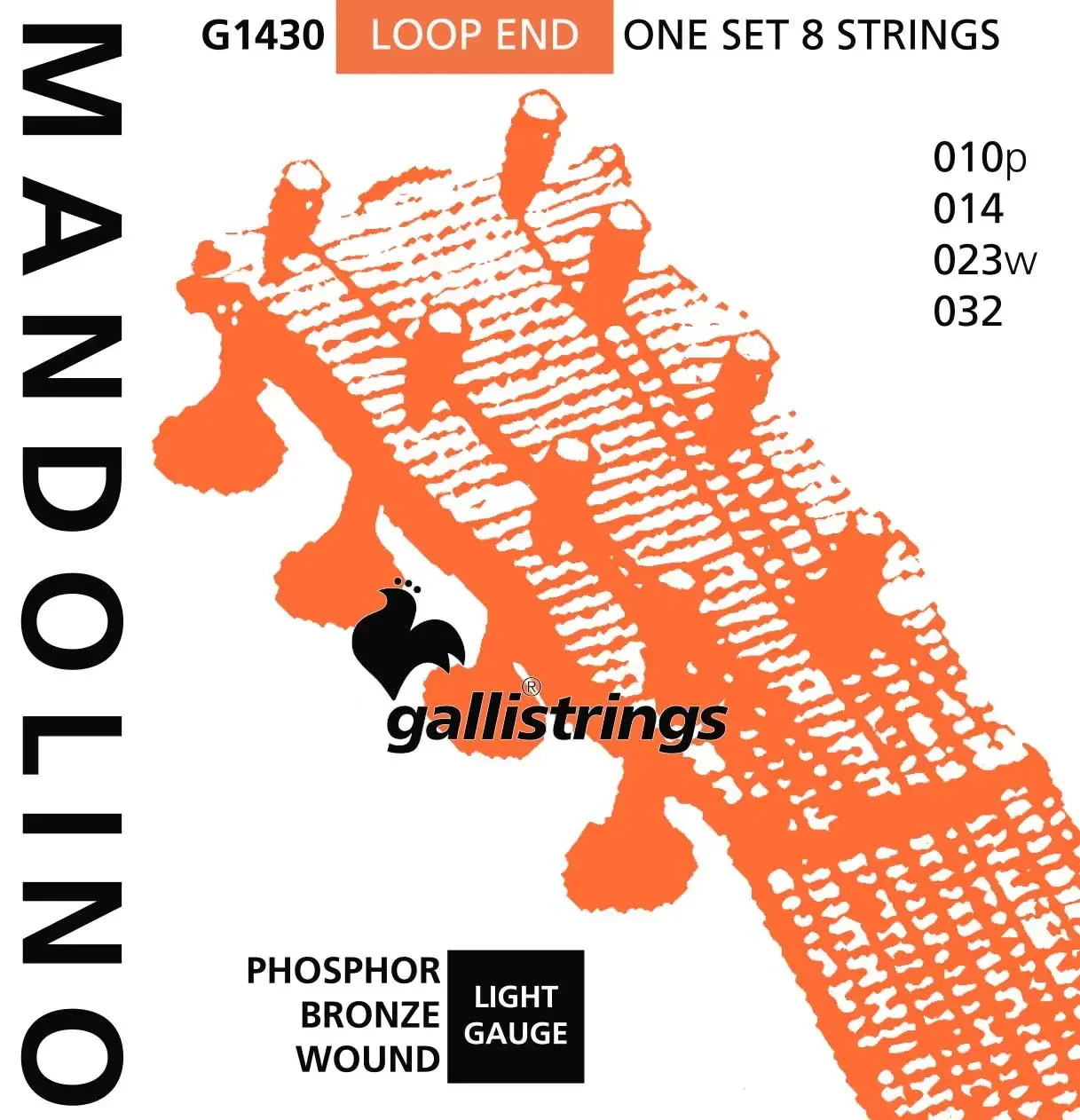 Струны для мандолины Galli Strings G1430 Phosphor Bronze 10-32
