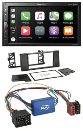 Pioneer USB MP3 DAB 2DIN Bluetooth Autoradio für BMW X5 E53 5er E39 Rundpin Akti