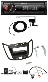 Автомагнитола Pioneer 1DIN MP3 DAB USB, совместима с кнопками на руле, для Ford C‑Max/Kuga, коричневая