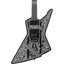 Schecter Guitar Research E-1 FR Przym Palladium Electric Guitar Gloss Black