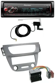 Автомагнитола Pioneer Bluetooth, DAB, USB, MP3 для Renault Megane 3 (2009–2014), разъем Quadlock, серый