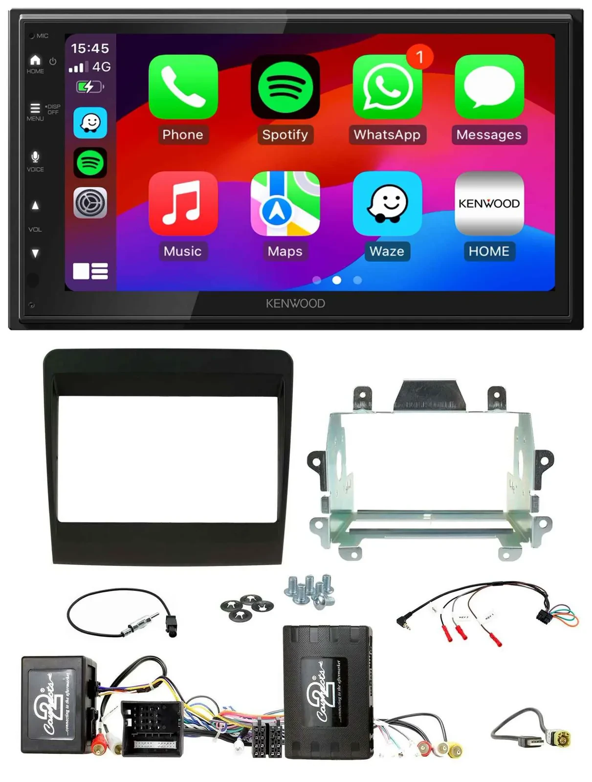 Kenwood Lenkrad USB DAB 2DIN Bluetooth Autoradio für Porsche 911 11-17 Soundsyst