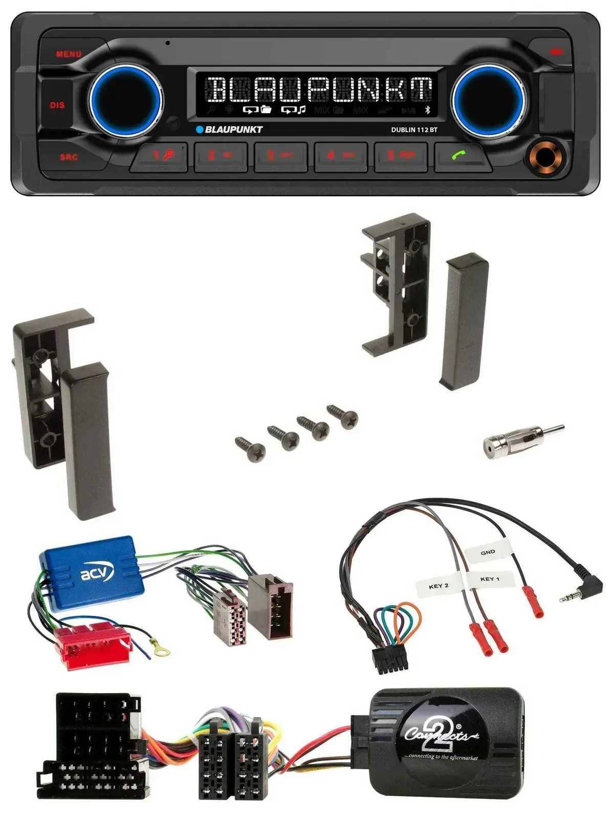 Blaupunkt MP3 Bluetooth USB Lenkrad Autoradio für Audi A3 A4 A6 99-00 Aktivsyste