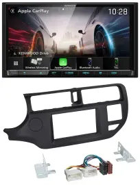 Автомагнитола Kenwood 2 DIN MP3 USB DAB Bluetooth для Kia Rio 2011–2014, чёрная