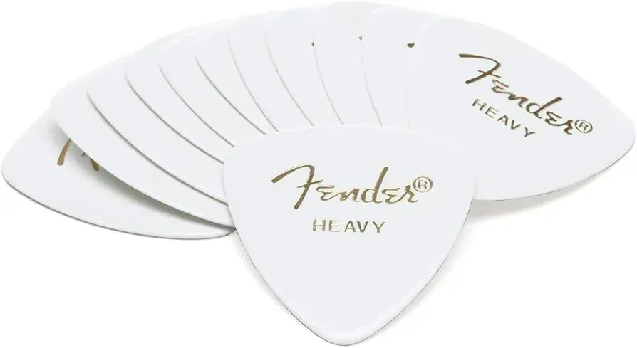 Медиаторы Fender 346 Classic Celluloid White Heavy (72 штуки)
