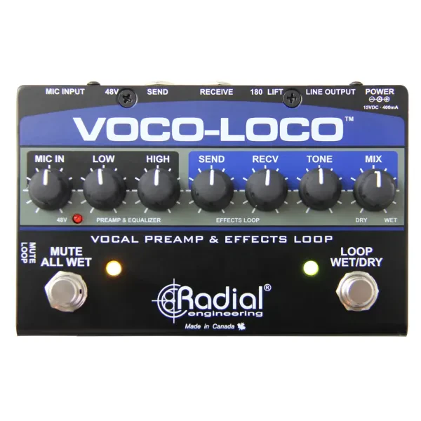 Radial Engineering Voco-Loco Vocal Preamp and Effect Switcher -OPEN BOX-