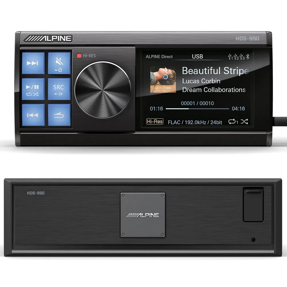 Alpine HDS-990 Single DIN Status Series Digital Media Receiver with Bluetooth