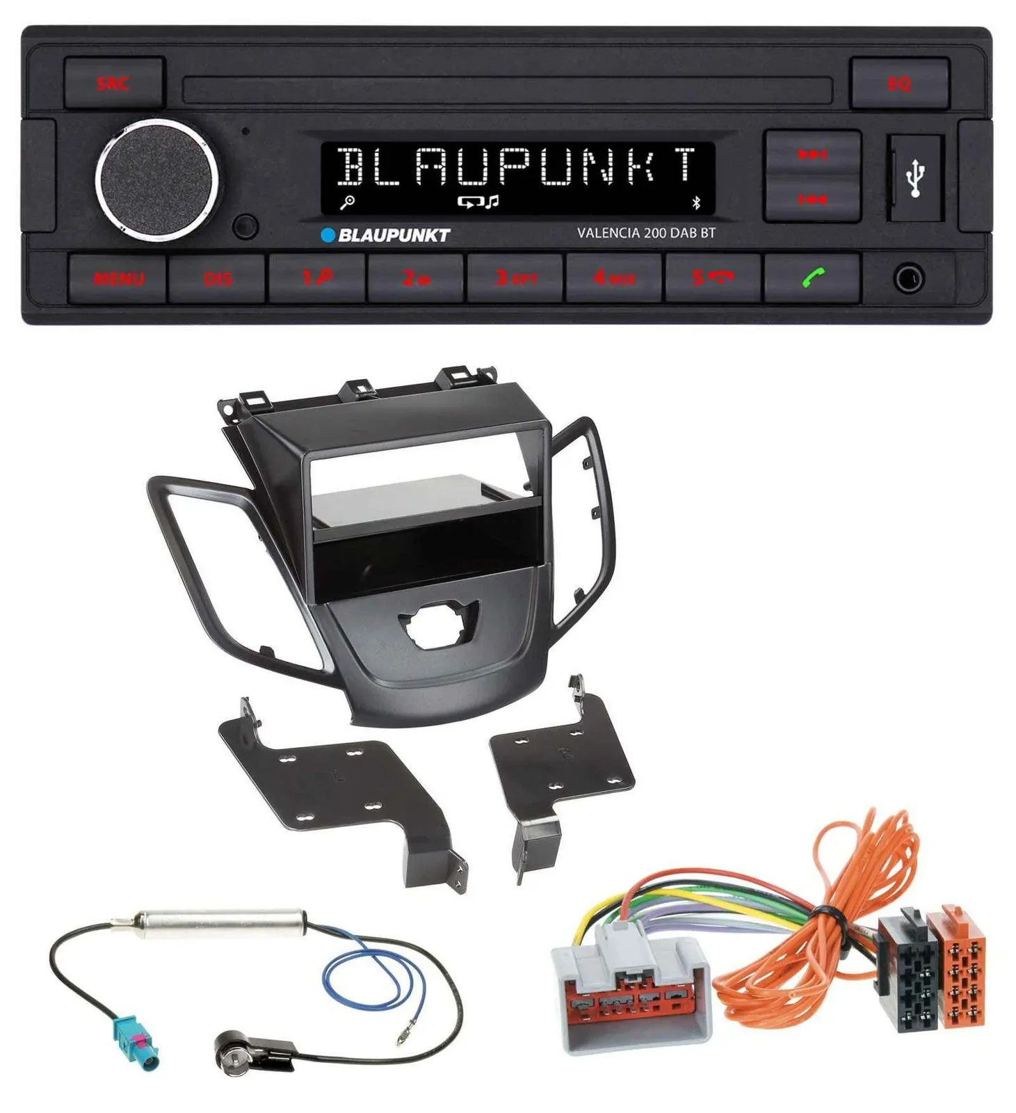 Blaupunkt DAB MP3 Bluetooth USB Autoradio für Ford Fiesta JA8 08-10 ohne Display
