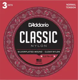 Струны для классической гитары D'Addario EJ27N-3D 28-43, 3 комплекта