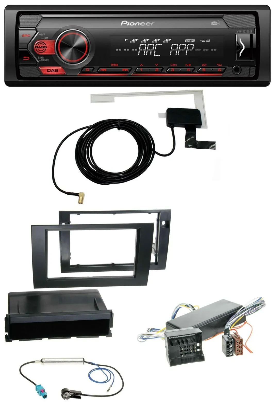 Pioneer 1DIN USB DAB MP3 AUX Autoradio für Audi A4 99-01 B5 Symphony Bose Aktivs