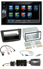Blaupunkt Lenkrad USB Bluetooth TMC 2DIN Navigation für Alfa Mito 14-18 schwarz