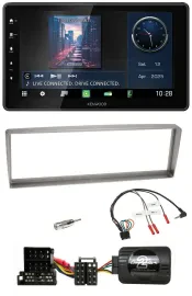 Kenwood Lenkrad Bluetooth USB DAB Autoradio für Alfa Romeo 156 ab 2003 silber