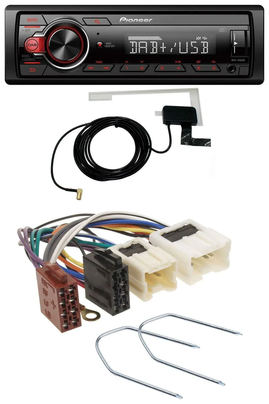 Автомагнитола для Nissan Pathfinder 1996–2003, Quest 1993–2002 Pioneer 1DIN, MP3, DAB, USB, AUX