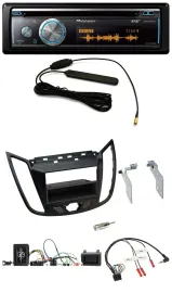Автомагнитола Pioneer CD/USB/Bluetooth/DAB для Ford C‑Max/Kuga, чёрный матовый