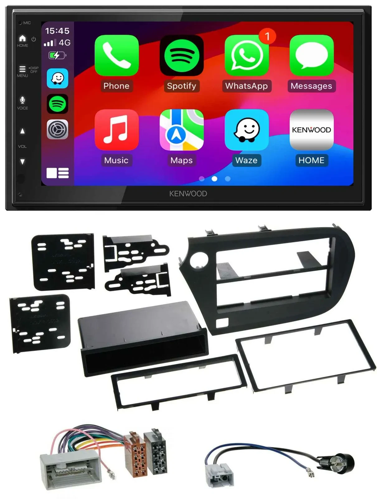 Автомагнитола Kenwood 2-DIN, MP3, USB, DAB, Bluetooth для Honda Insight ZE2 (2009–2013)