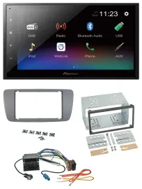 Pioneer USB Bluetooth DAB 2DIN MP3 Autoradio für Seat Ibiza ab 08 conemaragrau