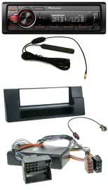 Автомагнитола для BMW X5 (E53) и 5 Series (E39) Pioneer 1-DIN DAB USB AUX MP3 с монтажным карманом и адаптером Quadlock