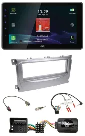 JVC DAB Lenkrad Bluetooth USB Autoradio für Ford Galaxy C-Max ab 2007 Focus silb