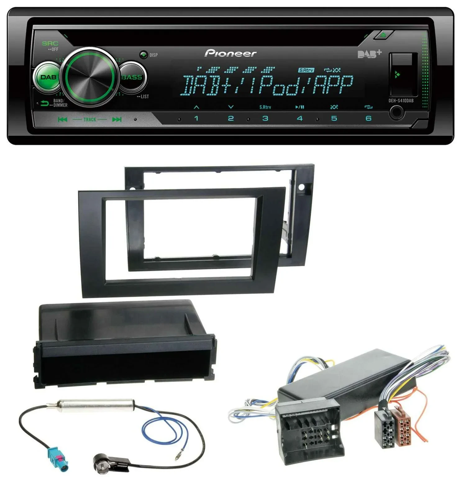 Pioneer USB MP3 DAB AUX CD Autoradio für Audi A4 04-08 B7 Symphony Bose Aktivsys