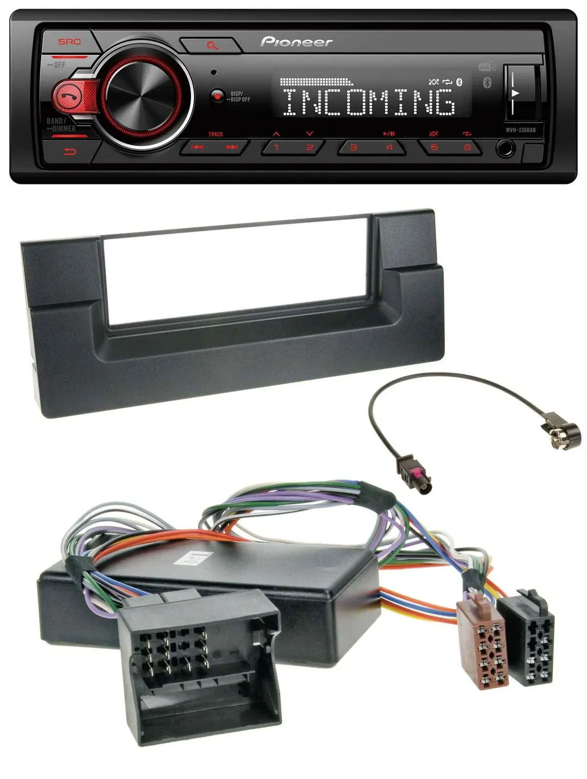 Автомагнитола Pioneer Bluetooth USB DAB MP3 для BMW X5 E53 и 5 серии E39 (активная аудиосистема)