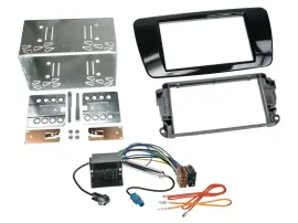 Radioeinbauset Doppel DIN Autoradio für Seat Ibiza ab 08 Klavierlack-schwarz