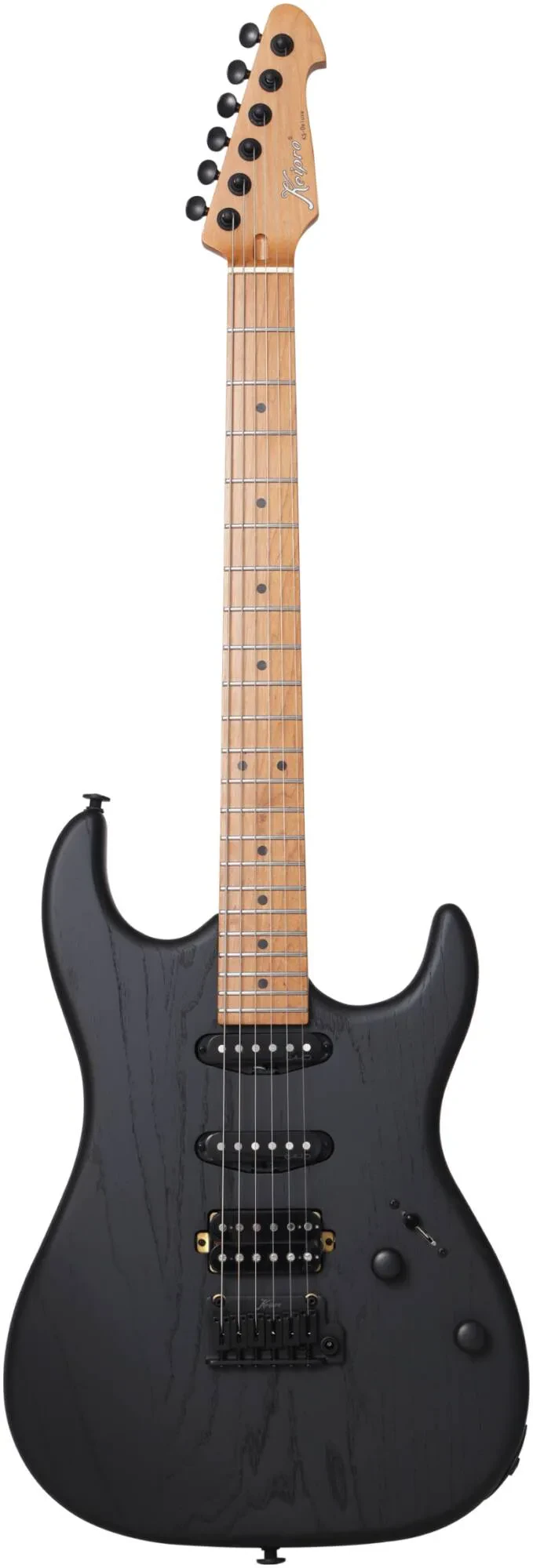 Электрогитара KEIPRO KS-Deluxe Ash-M S.S.H BK 6-струнная, черный