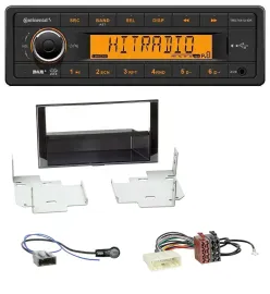 Автомагнитола для Nissan Micra (2013–2017) Continental 1DIN DAB MP3 AUX USB, черный глянец