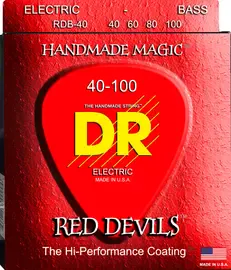 Струны для бас-гитары DR Strings RED DEVILS DR RDB-40, 40 - 100