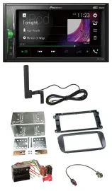 Автомагнитола Pioneer 2-DIN, Bluetooth, DAB, MP3, AUX для Ford C-Max/Galaxy/Focus (с 2007)