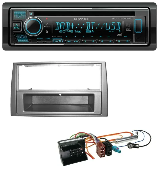 Kenwood MP3 Bluetooth DAB USB CD Autoradio für Peugeot 308 07-09 dunkelsilber